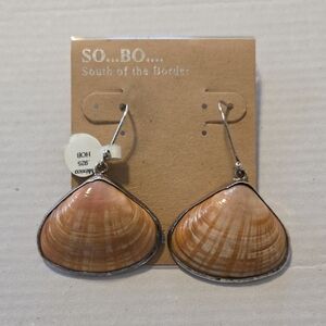 Sterling Silver Hob Clam Shell Earrings